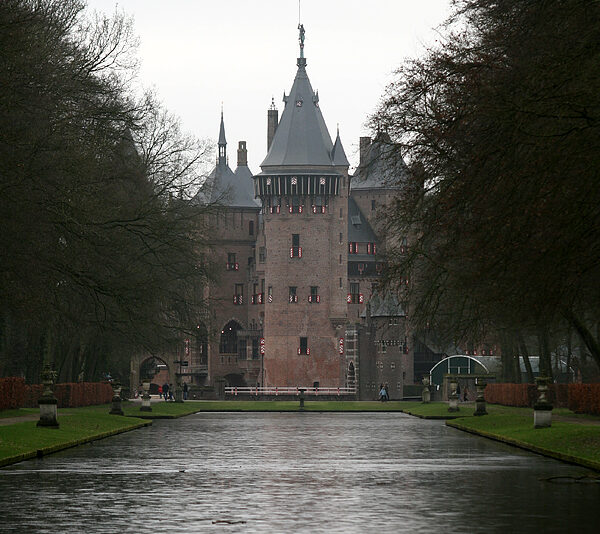 Kasteel de Haar op een koude dag in januari
