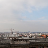 Uitzicht vanaf het plein bij het Justitiepaleis in Brussel